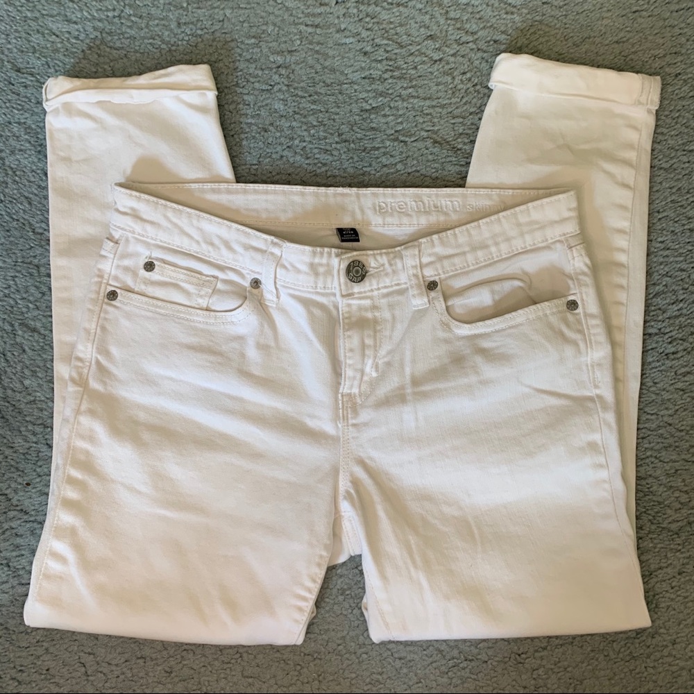 Gap Premium Skinny Ankle White Jeans 6